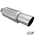DC SPORTS 2.5 Inch MUFFLER ROUND CAN - STRAIGHT TIP