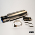 HKS Universal Titanium Muffler 130mm shell